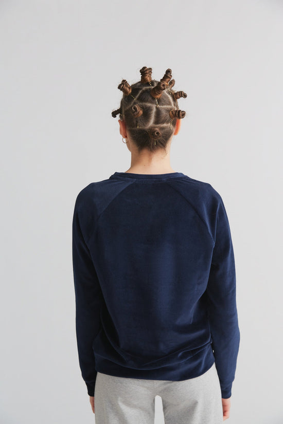 Leela Cotton 1277-045 | Damen Nickysweatshirt - Nachtblau