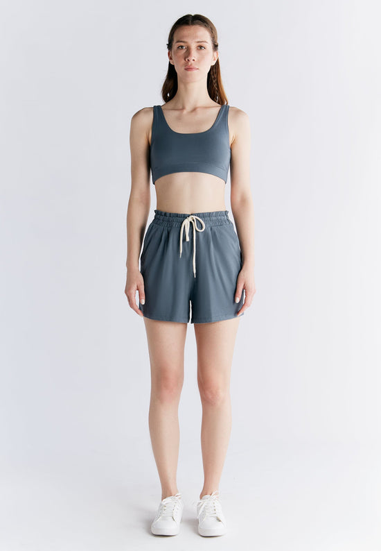 Leela Cotton 1440-068 | Pyjama-Shorts - Dunklerschiefer