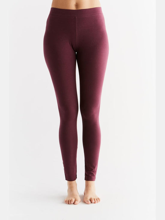 Leela Cotton 1611-03 | Damen Leggings Baumwolljersey - Aubergine