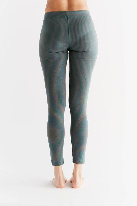 Leela Cotton 1611-064 | Damen Leggings Baumwolljersey - Tanne/Tabasco