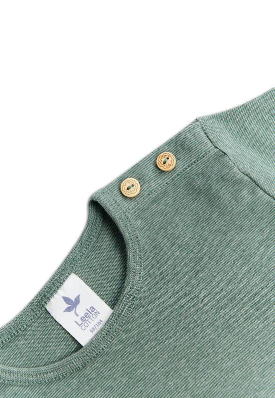 Leela Cotton 2010 TS | Basic Kurzarmshirt - Tannennadel/Salbei