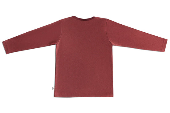 Leela Cotton 2060 KT | Baby Basic Langarmshirt - Kaffee/Rostrot