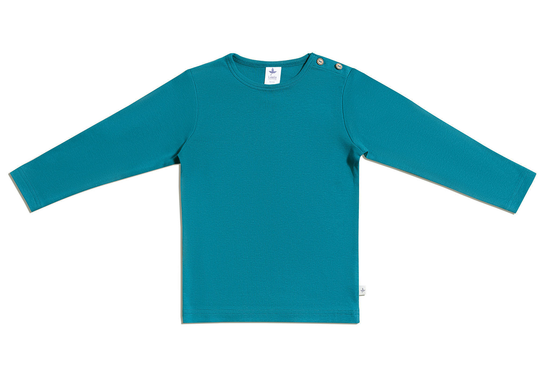 Leela Cotton 2065 | Baby Basic Langarmshirt - Ozeanblau