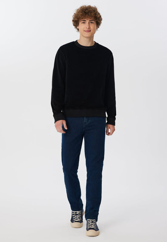 Leela Cotton 2232-021 | Herren Cord Sweatshirt - Schwarz