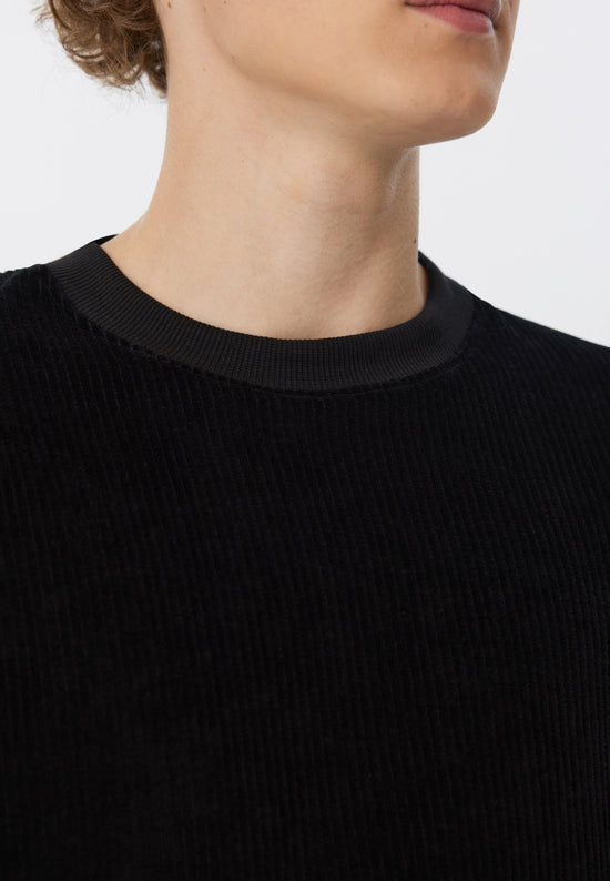 Leela Cotton 2232-021 | Herren Cord Sweatshirt - Schwarz
