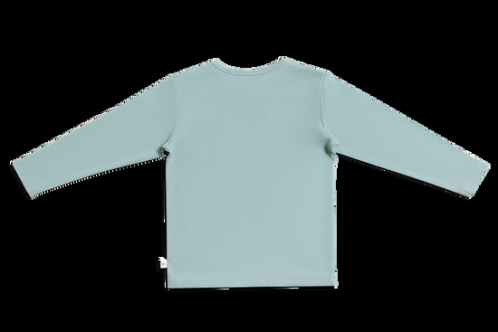 Leela Cotton 2286 | Baby Basic Langarmshirt - Taubenblau
