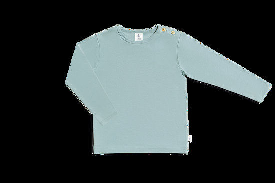 Leela Cotton 2286 | Baby Basic Langarmshirt - Taubenblau