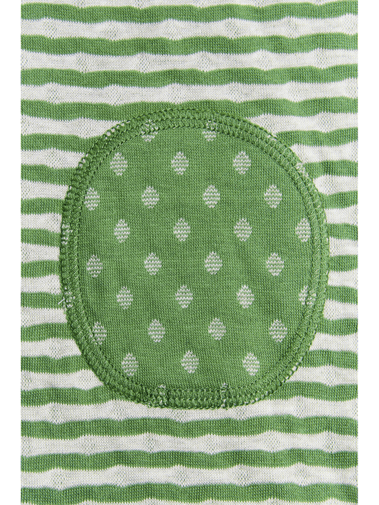 Leela Cotton 2299 | Baby Wendehose - Waldgrün-Beige-Melange