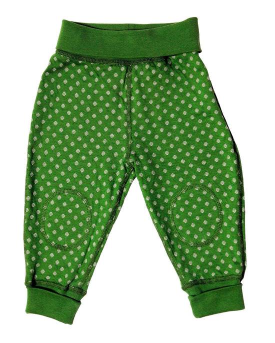 Leela Cotton 2299 | Baby Wendehose - Waldgrün-Beige-Melange