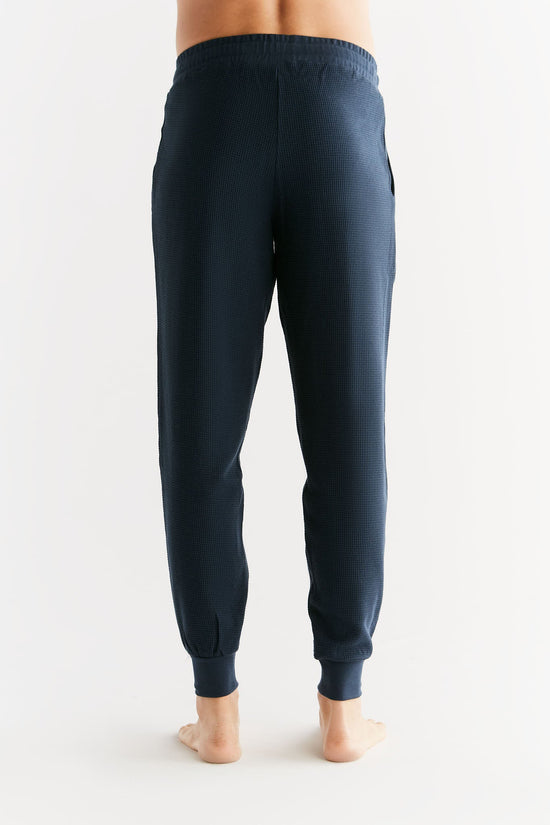 Leela Cotton 2454-061 | Waffel Strick Herrenhose - Indigo