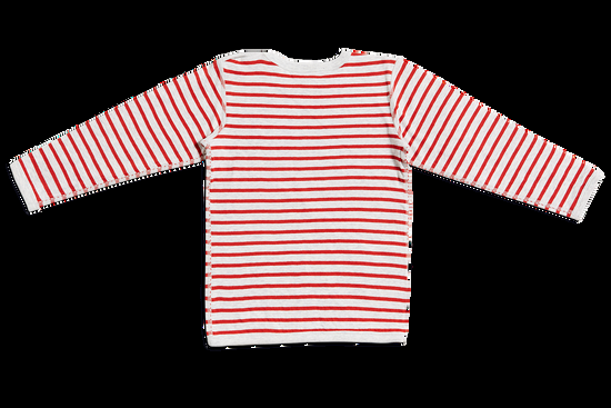 Leela Cotton 2460 | Baby Wendelangarmshirt - Grau-Ziegelrot