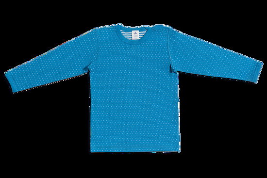Leela Cotton 2650BW | Baby Wendelangarmshirt - Saphirblau-Naturweiss