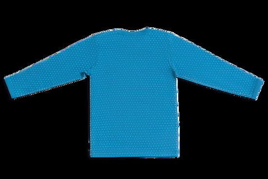 Leela Cotton 2650BW | Baby Wendelangarmshirt - Saphirblau-Naturweiss