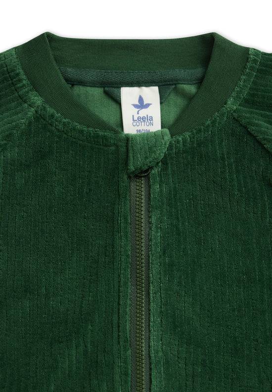 Leela Cotton 2696 TL | Cord Baseballjacke - Tannennadel