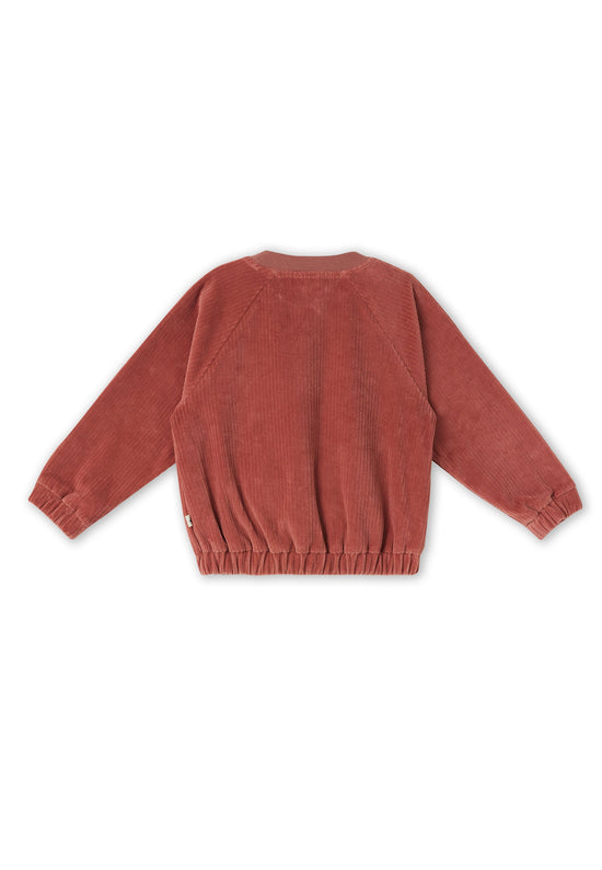 Leela Cotton 2696 WR | Cord Baseballjacke - Dunkel Mauve