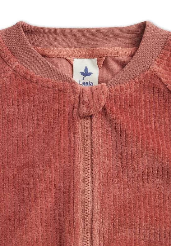 Leela Cotton 2696 WR | Cord Baseballjacke - Dunkel Mauve