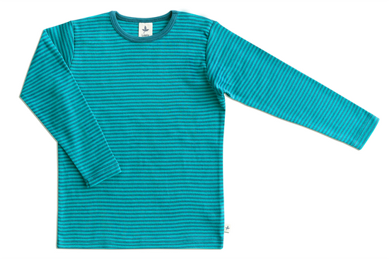 Leela Cotton 2840 | Baby Basic Langarmshirt - Donaublau/Lapis