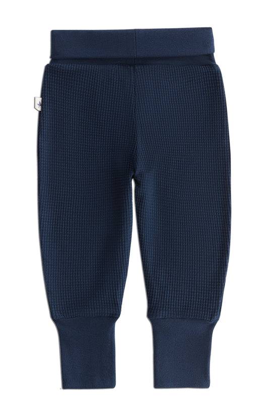 Leela Cotton 2869 ID | Waffel Strick Babyhose Breiter Bund - Indigo
