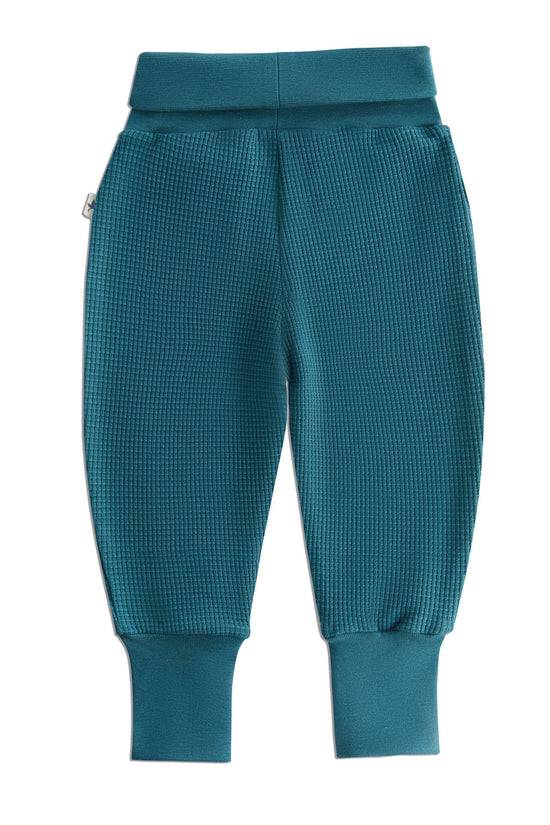 Leela Cotton 2869 TN | Waffel Strick Babyhose Breiter Bund - Tanne