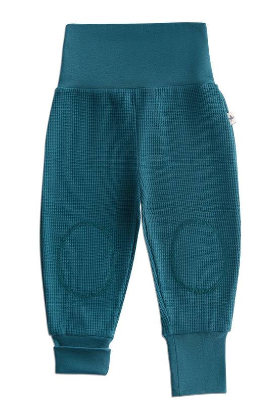 Leela Cotton 2869 TN | Waffel Strick Babyhose breiter Bund - Tanne