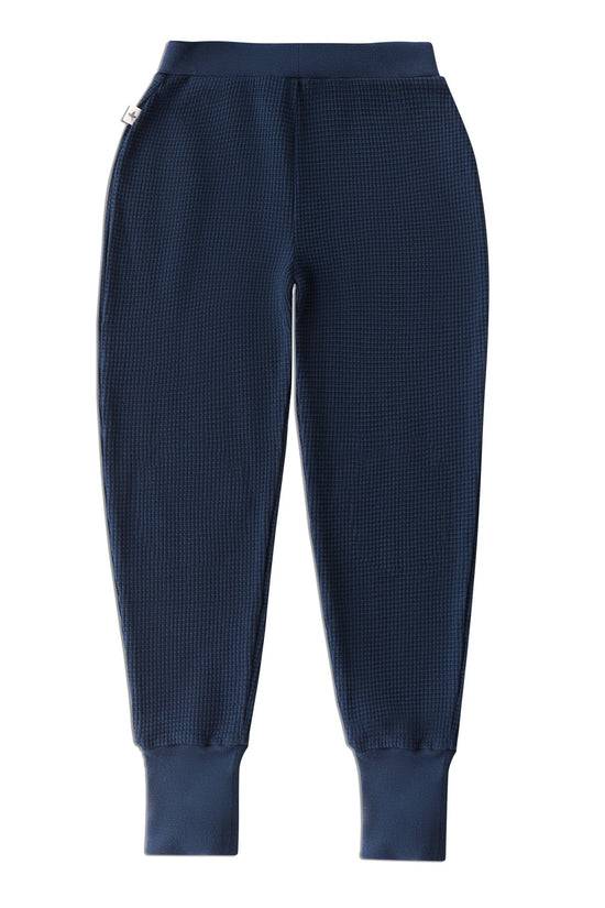 Leela Cotton 2879 ID | Waffel Strick Kinderhose - Indigo