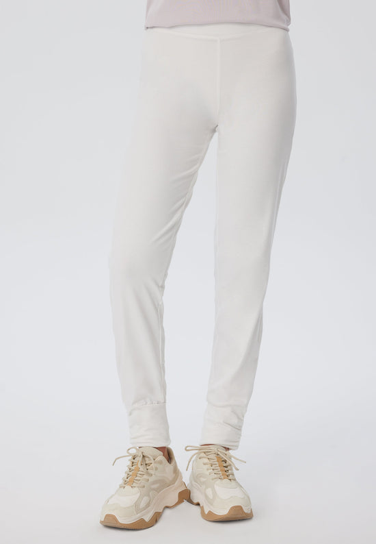 Leela Cotton 4415W | Damen Yogahose Stretch - Naturweiss