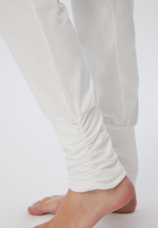 Leela Cotton 4415W | Damen Yogahose Stretch - Naturweiss