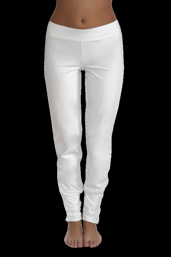 Leela Cotton 4415W | Damen Yogahose Stretch - Naturweiss