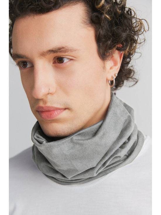 Leela Cotton 9625-047 | Unisex Schlauchschal - Grau-Melange