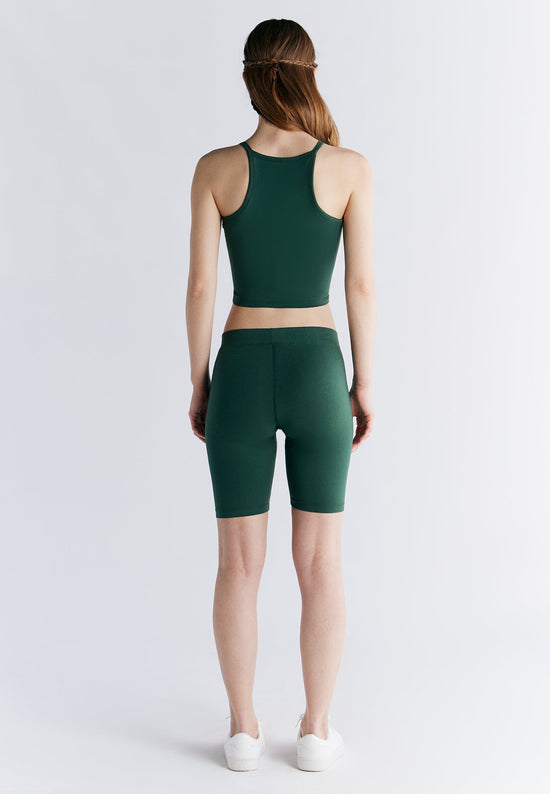 Leela Cotton 1217-067 | Crop-Top - Tannennadel