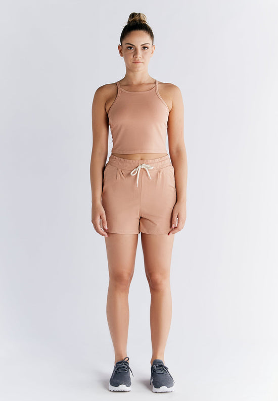 Leela Cotton 1217-070 | Crop-Top - Café Crema