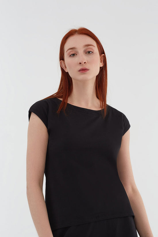 Leela Cotton 1261-01 | Damen Blusen-Shirt - Schwarz