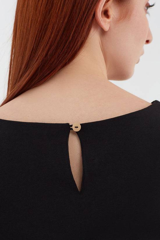 Leela Cotton 1261-01 | Damen Blusen-Shirt - Schwarz