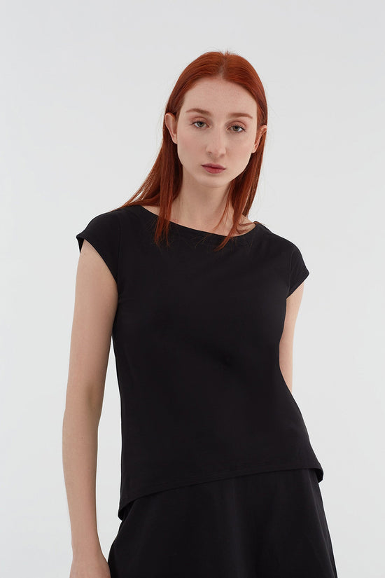 Leela Cotton 1261-01 | Damen Blusen-Shirt - Schwarz