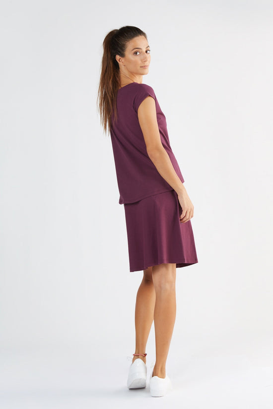 Leela Cotton 1261-028 | Damen Blusen-Shirt - Aubergine