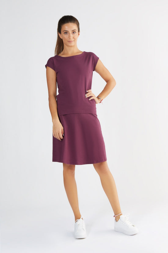 Leela Cotton 1261-028 | Damen Blusen-Shirt - Aubergine