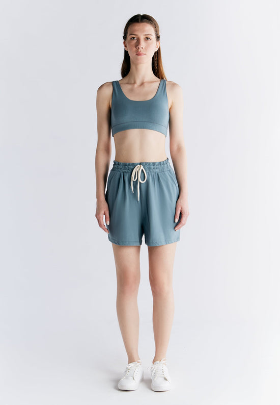 Leela Cotton 1440-066 | Pyjama-Shorts - Gobelin Blau