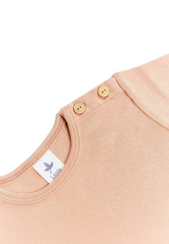 Leela Cotton 2010 CC | Basic Kurzarmshirt - Café Crema