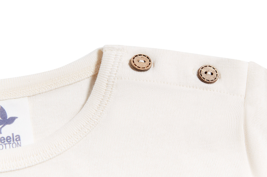 Leela Cotton 2060 | Baby Basic Langarmshirt - Natur