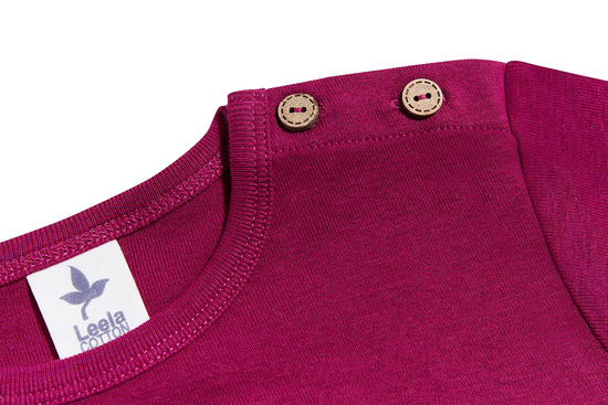 Leela Cotton 2060F | Baby Basic Langarmshirt - Fuchsia
