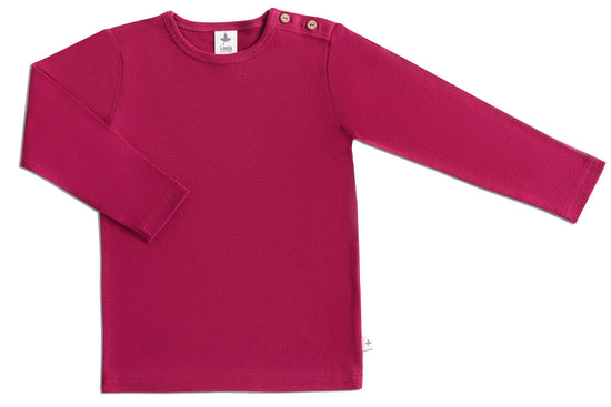 Leela Cotton 2060F | Baby Basic Langarmshirt - Fuchsia