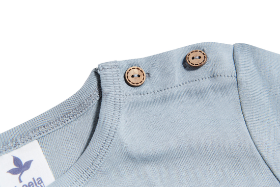 Leela Cotton 2063 | Baby Basic Langarmshirt - Hellgrau