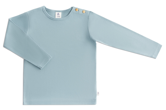 Leela Cotton 2063 | Baby Basic Langarmshirt - Hellgrau
