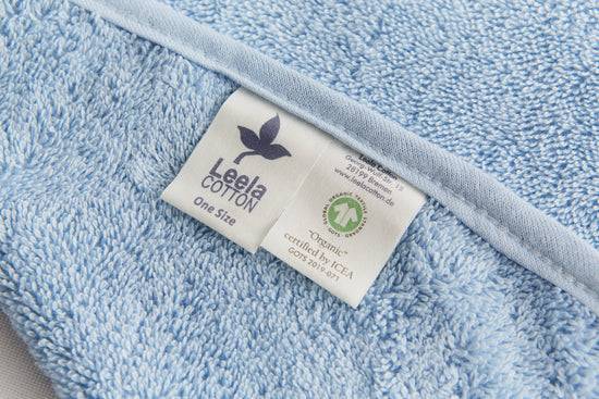 Leela Cotton 2400T | Baby Badehandtuch - Hellblau