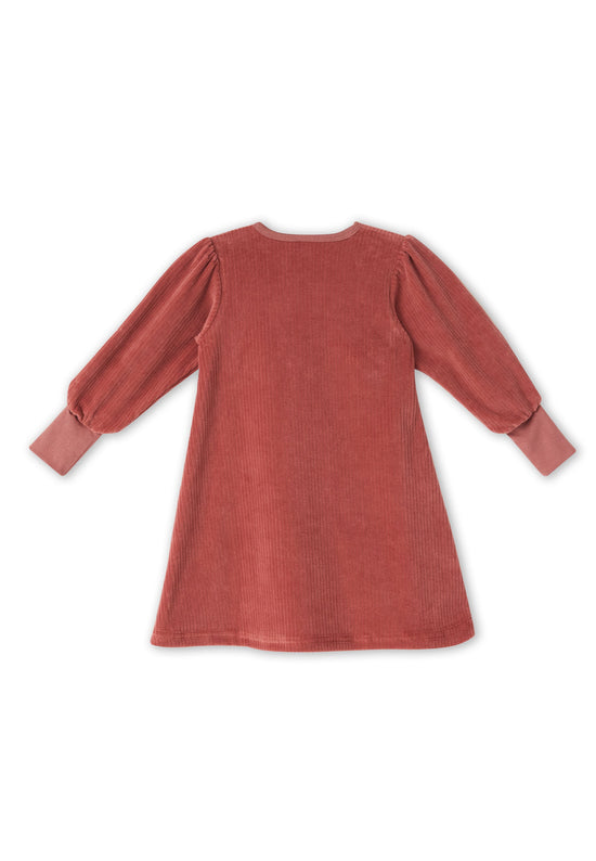 Leela Cotton 2624 WR | Cordkleid - Dunkel Mauve