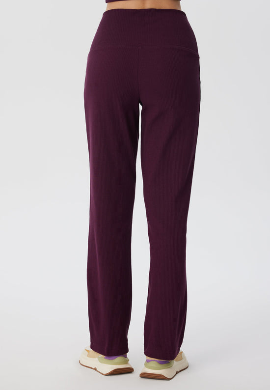 Leela Cotton 4071-028 | Ripp Hose - Aubergine