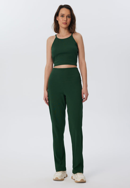 Leela Cotton 4071-067 | Ripp Hose - Tannennadel