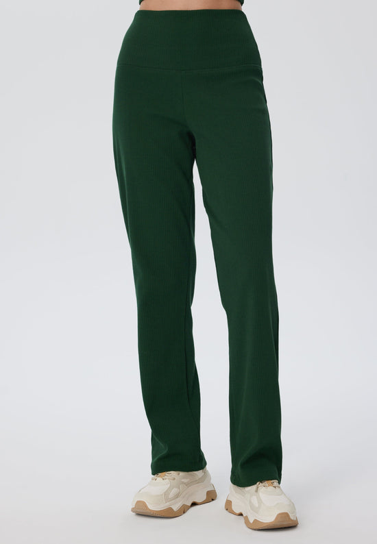 Leela Cotton 4071-067 | Ripp Hose - Tannennadel