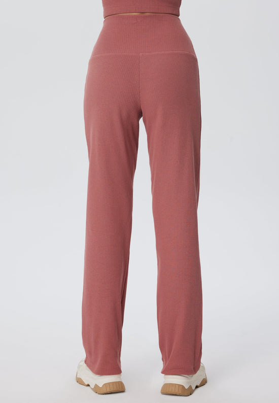 Leela Cotton 4071-072 | Ripp Hose - Dunkel Mauve