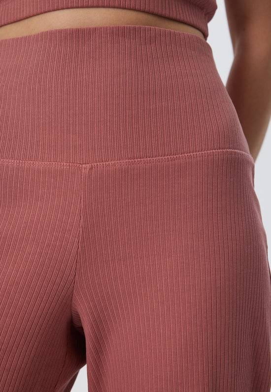 Leela Cotton 4071-072 | Ripp Hose - Dunkel Mauve